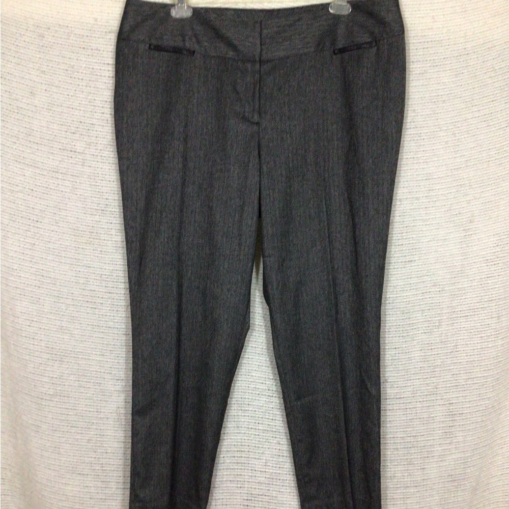 Lane Bryant Dress Pants 20 Black Herringbone Print
